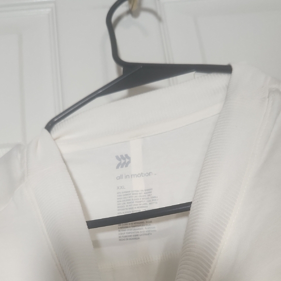 All in Motion White Muscle Tee with Wide Shoulder Straps - Picture 2 of 7